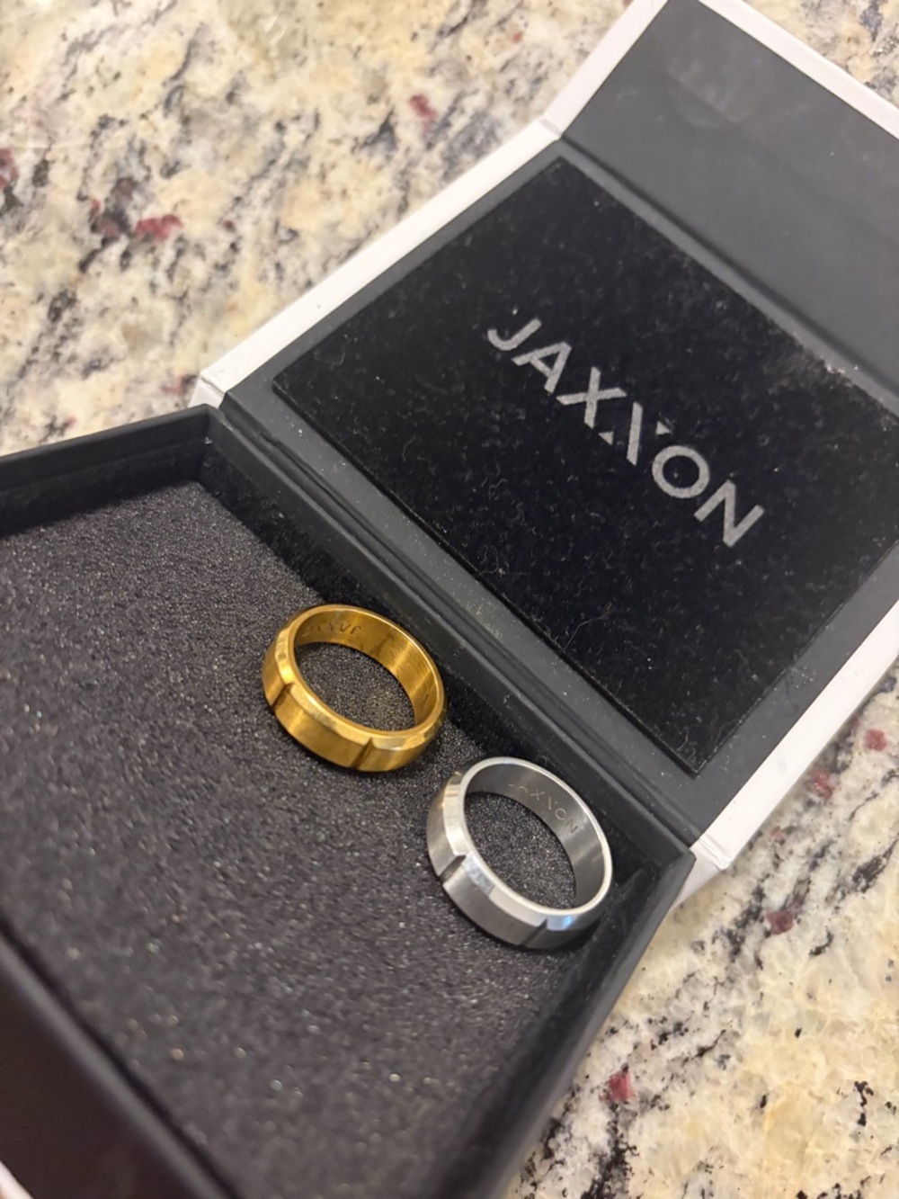 JAXXON Men’s Spinner — Gold 14K & Silver Stainless Steel Rings